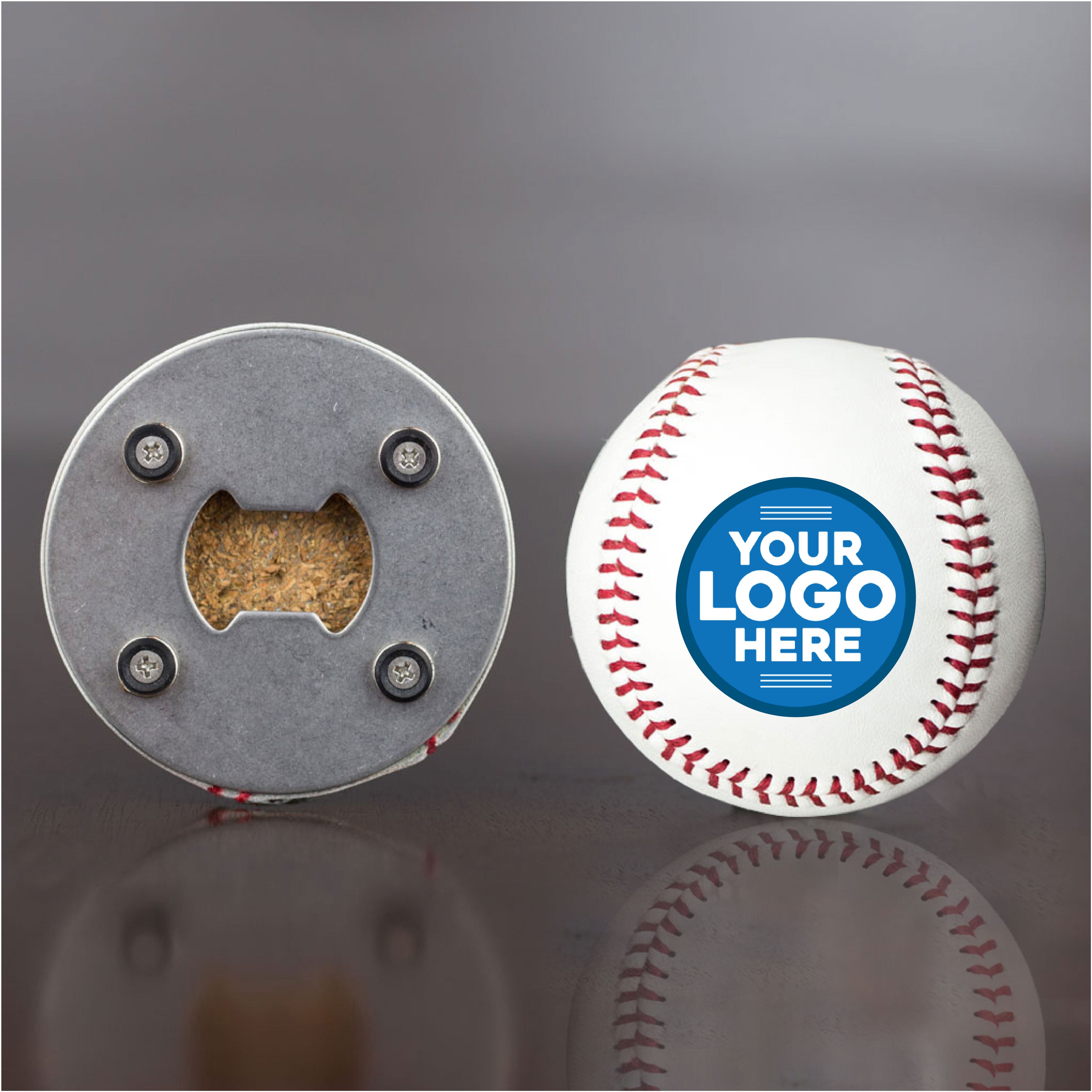 MLB Game Used Baseball Bottle Opener