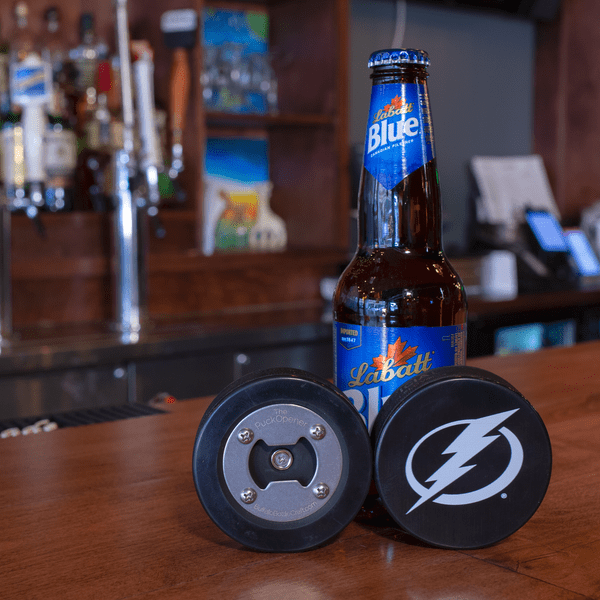 Tampa Bay Lightning Game Used Puck Bottle Opener - ivory & birch